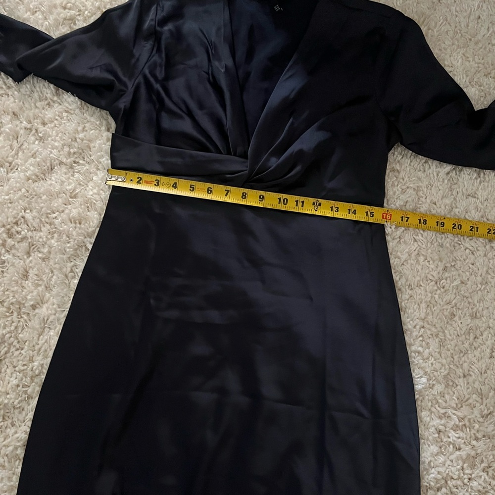 Maggy London Womens Twist V-Neck Bias Skirt Midi Dress - Picture 9 of 10